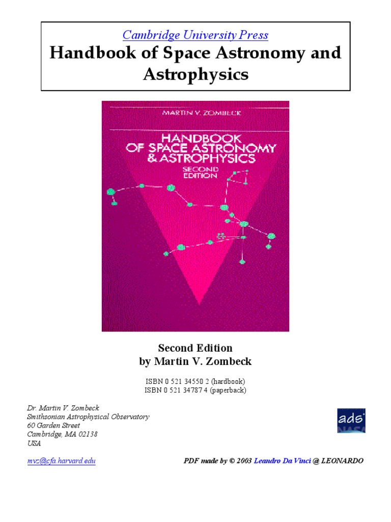 Handbook of Space Astronomy and Astrophysics