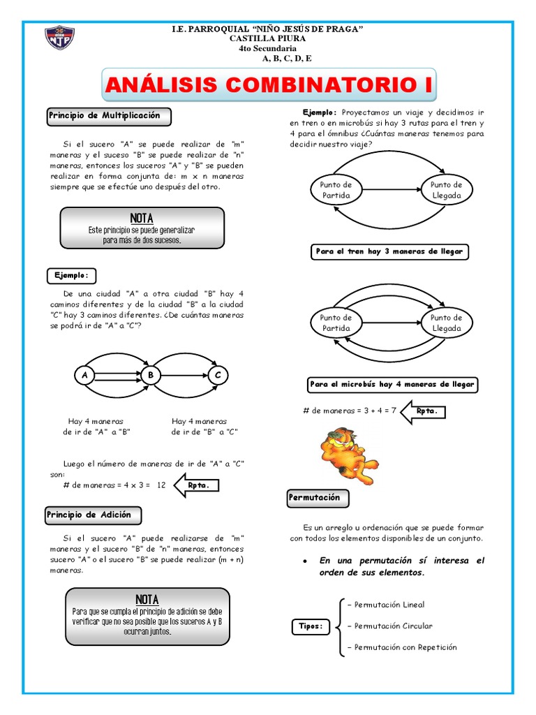 Ejercicios de Análisis Combinatorio | PDF | Permutación | Enseñanza de ...