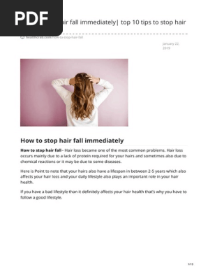 How To Stop Hair Fall Immediately Top 10 Tips To Stop Hair Fall