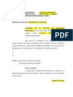 Medios probatorios violencia familiar