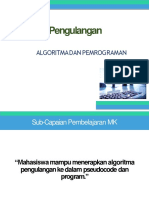 Pertemuan VI Pengulangan