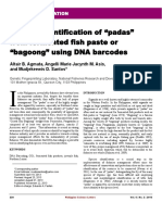 Agmata Et Al. 2013 - Species Identification of Padas From Fermented Fish Paste or Bagoong Using DNA Barcodes