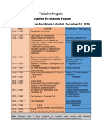 Contoh Itinerary Acara-Tentative Program Transport Business Forum NL IDN