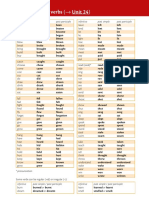 (B1) Irregular Verbs List