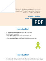 Assessing The Quality of Mental Health Patient Education Materials Found On Occupational Therapy Organization Websites in The US, Canada and The UK