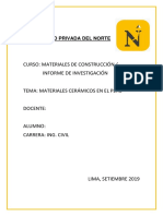 Informe de Investigacion - Materiales Ceramicos en El Peru