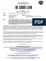 The Good Liar Premiere Tip Sheet 11.6.19