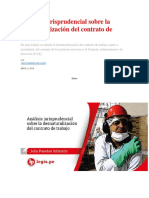Análisis Jurisprudencial Sobre La Desnaturalización Del Contrato de Trabajo - Caso Huatuco