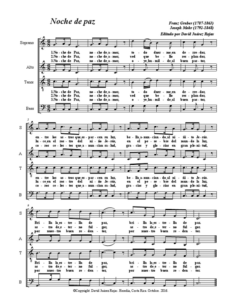 Noche de Paz | PDF | Canciones folk | Villancicos