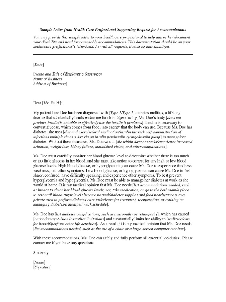 Sample Doctor Letter From Practical Diabetology PDF PDF