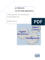 Human Element Best Practice For Ship Operators. Lloyds Register