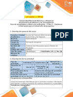 Guía de actividades y rúbrica de evaluación - Paso 4 - Gestionar Información para el desarrollo de Proyectos.docx
