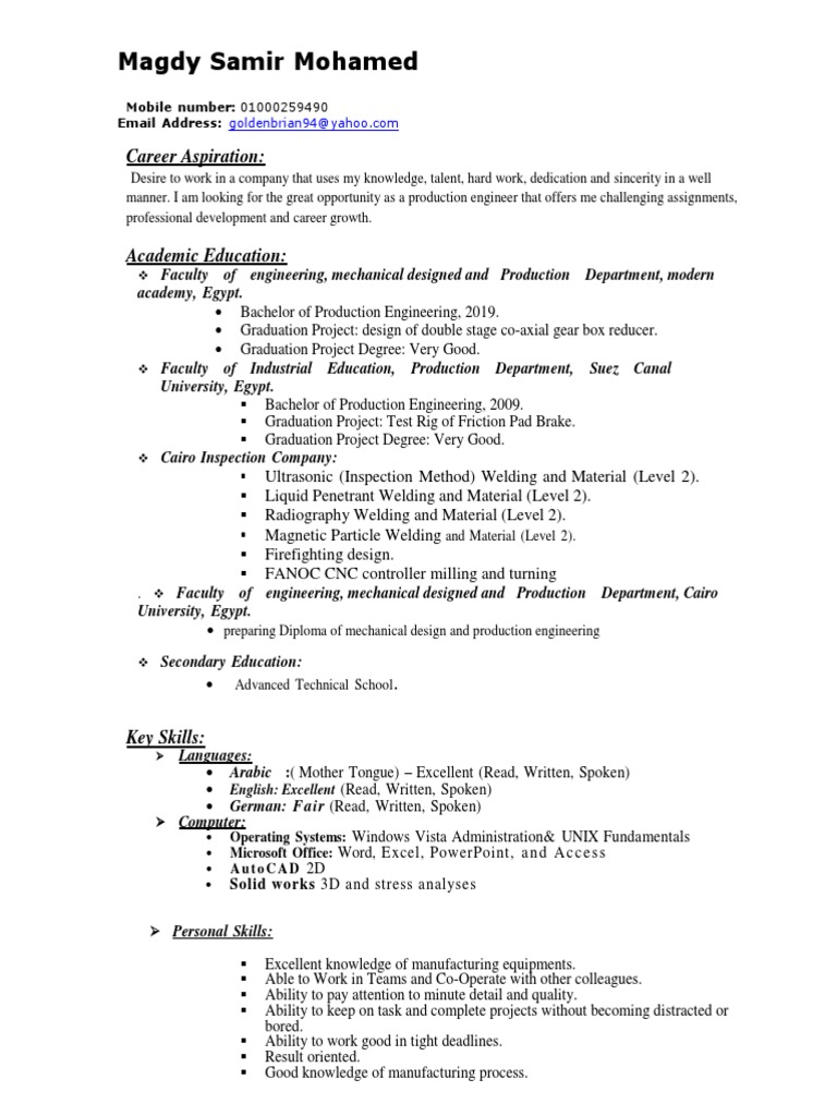 Eng Magdy Samir PDF | PDF | Egypt | Engineering