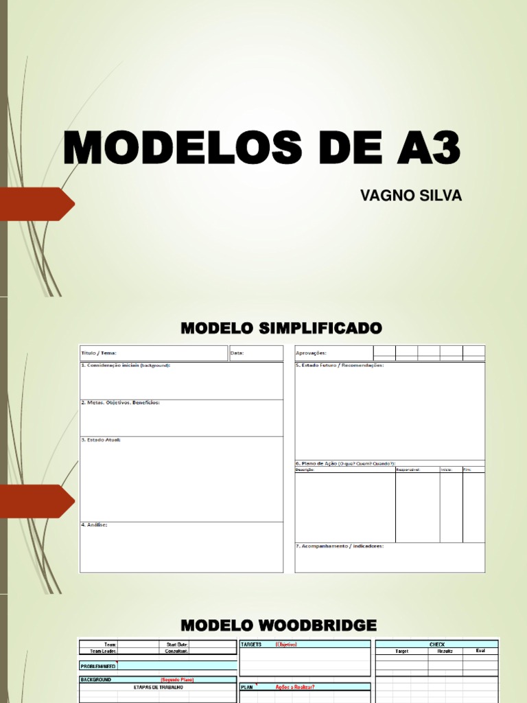 Modelos de A3 para Melhoria Contínua | PDF | Pensamento | Causalidade