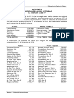 Elaboración de papeles de trabajo La Costeña