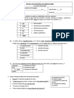 9º Ano - Ficha de Gramática Final