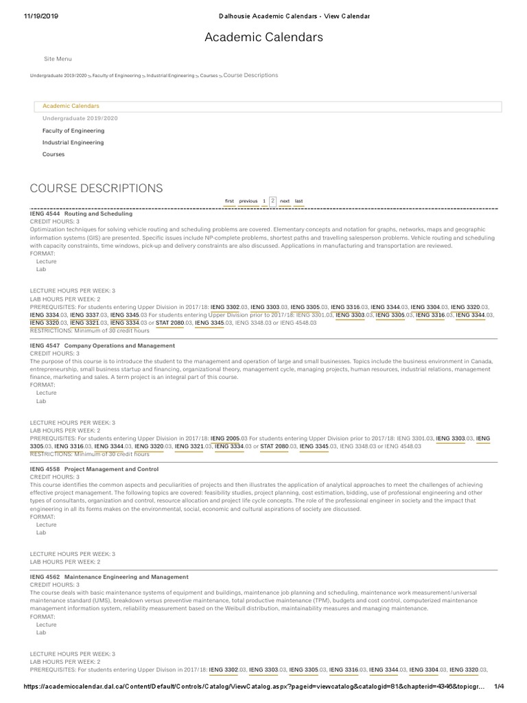 Dalhousie University Academic Calendar 2025/26 | PDF | Risk Management | Quality Management