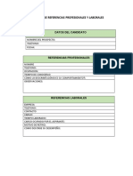 Formato de Referencias Profesionales y Laborales PDF