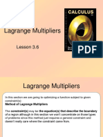 Lesson 3.6 - Lagrange Multiplier