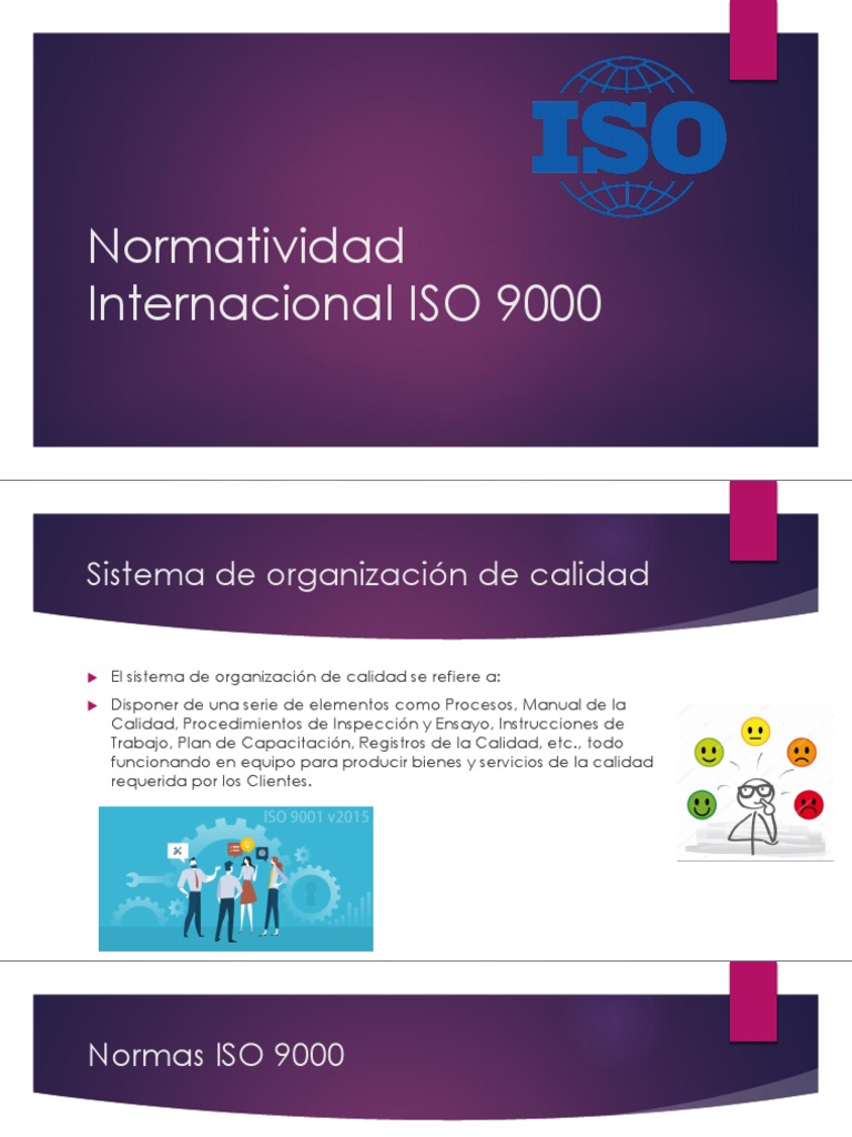 Normas ISO 9000 y NOM en Calidad | PDF | Iso 9000 | Sistema de manejo ...
