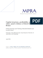 Capital Structure, Profitability and Firm