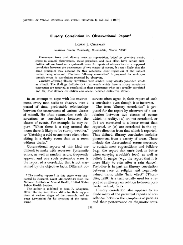Understanding Illusory Correlation | PDF | Correlation And Dependence ...