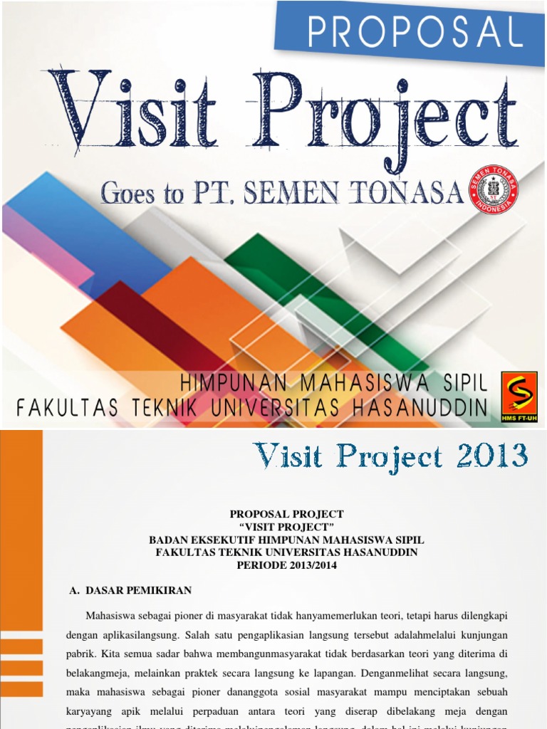 Proposal Kegiatan Visit Project 2013 | PDF