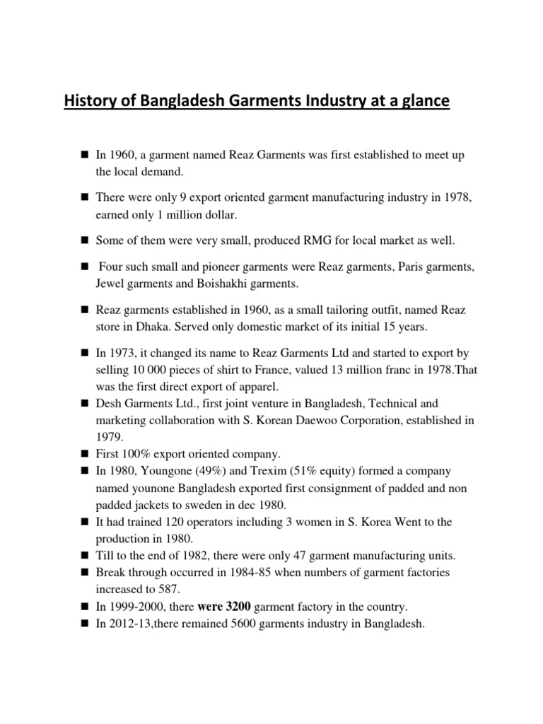 History of Garments PDF Clothing Industry Clothing