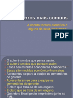 Os Erros Mais Comuns em comunicação e expressão