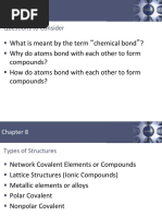 Types of Compounds, Solid Structures, IMFs