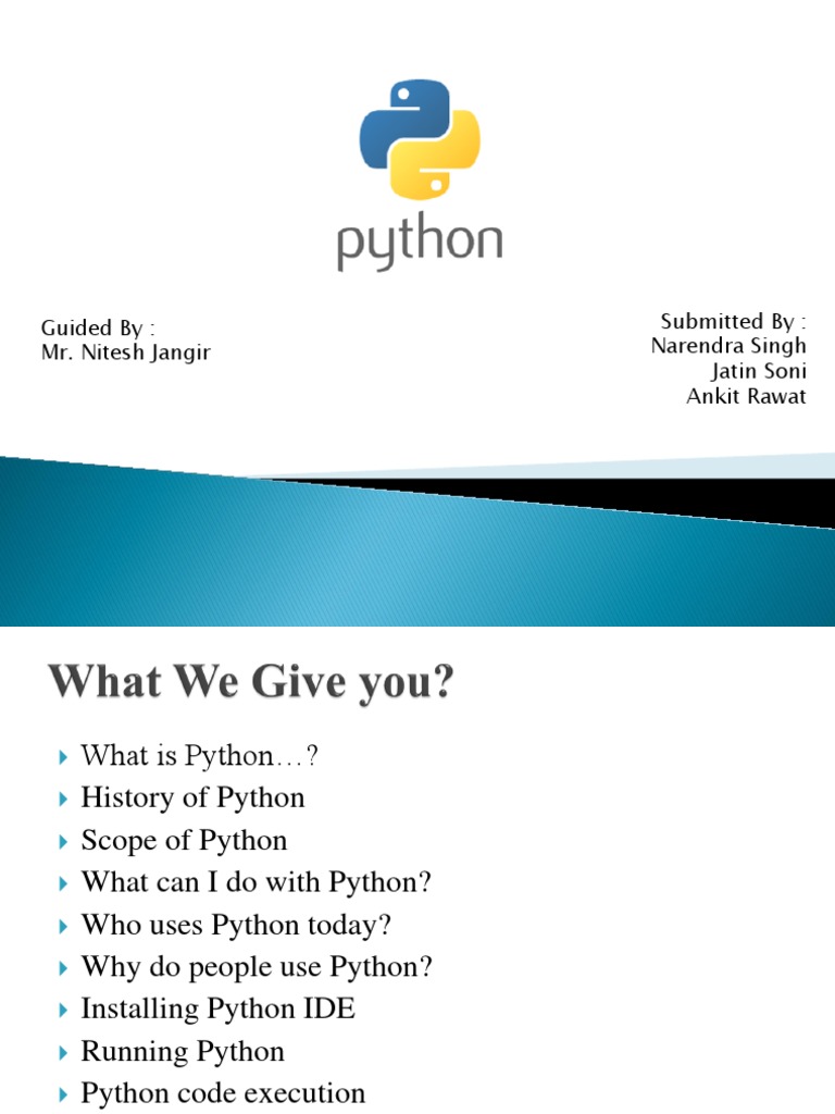 Python Fundamentals: A Guide to the History, Uses, and Installation of ...