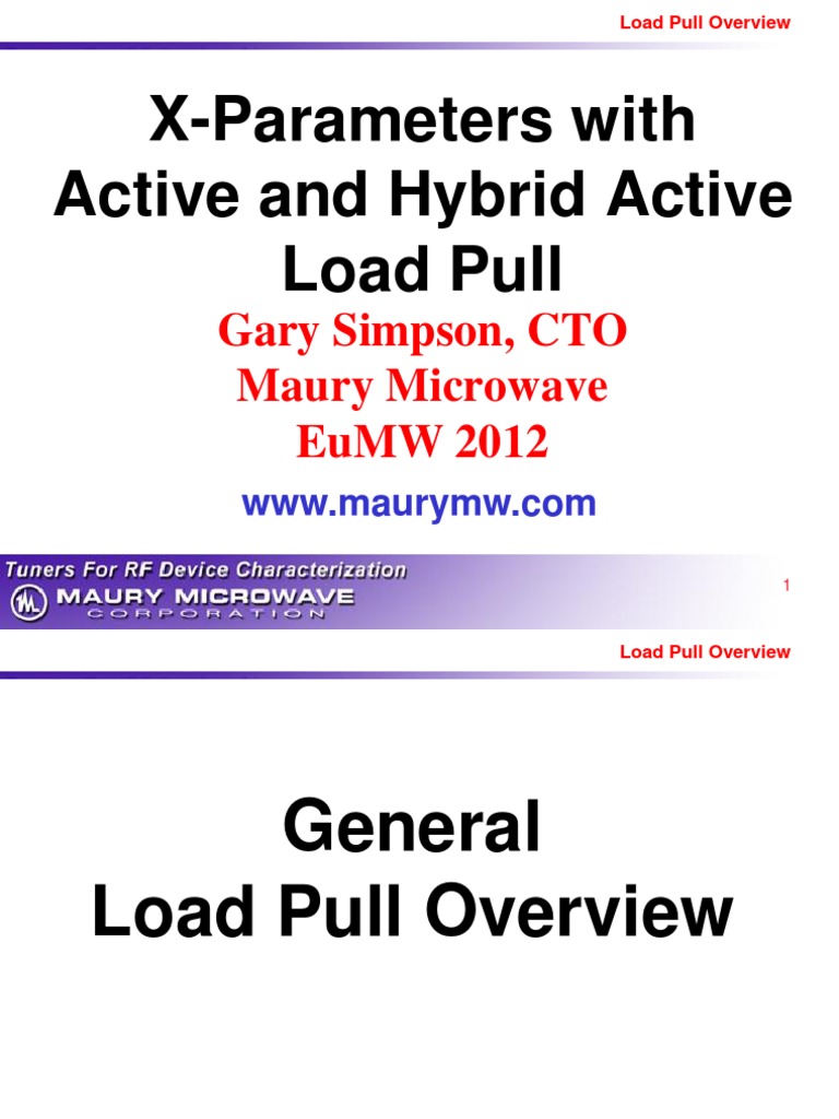 Active and Hybrid Load Pull Techniques | PDF | Amplifier | Electrical ...