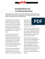 Heating Water by Direct Steam Injection PDF