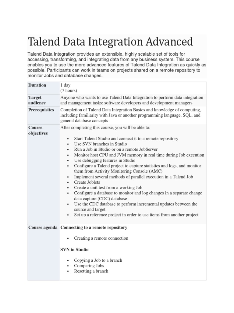 Talend Manual Pdf _ Scopri Talend Studio [Tutorial video e istruzioni ...