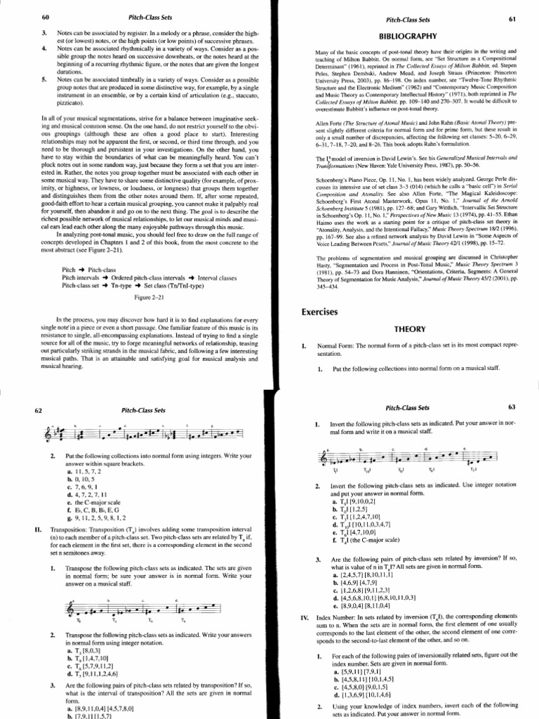 Joseph N. Straus Introduction To PostTonal Theory Pages 36, 37 PDF