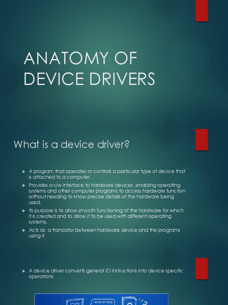 Anatomy of Device Drivers | PDF | Device Driver | Computer Hardware