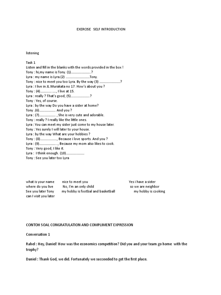 Contoh Soal Essay Expressing Compliment Guru Paud