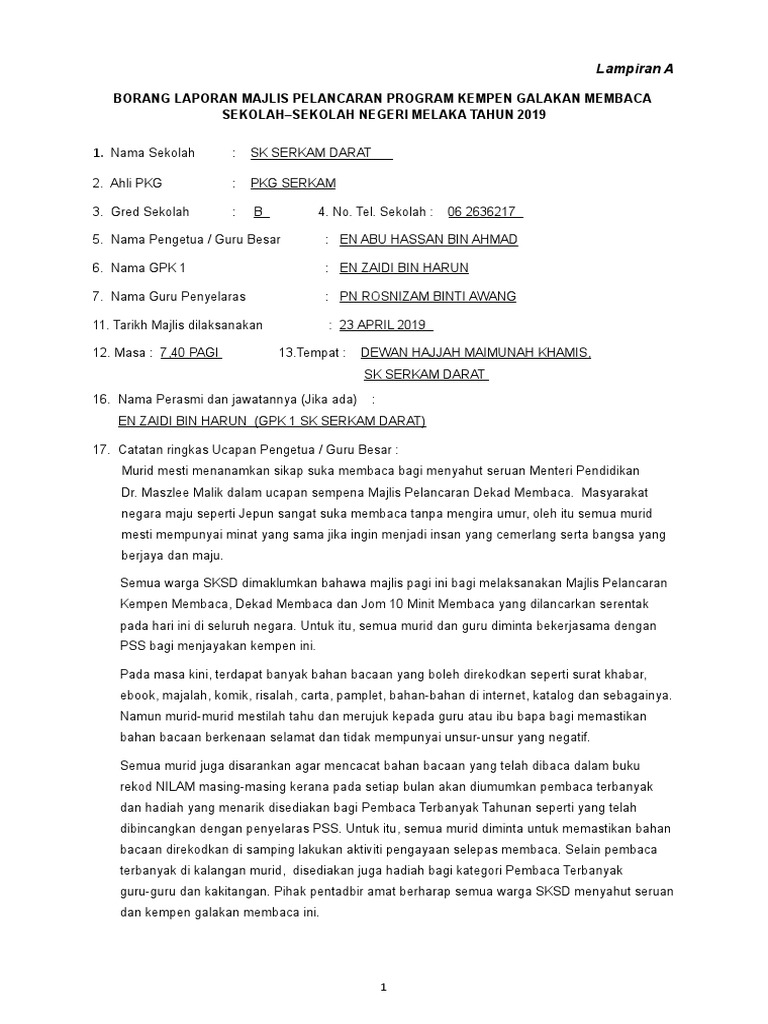 Laporan Kem (En Galakan Membaca  PDF