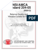 AMCA204-05 (R2012) - Balance Quality and Vibration Levels For Fans