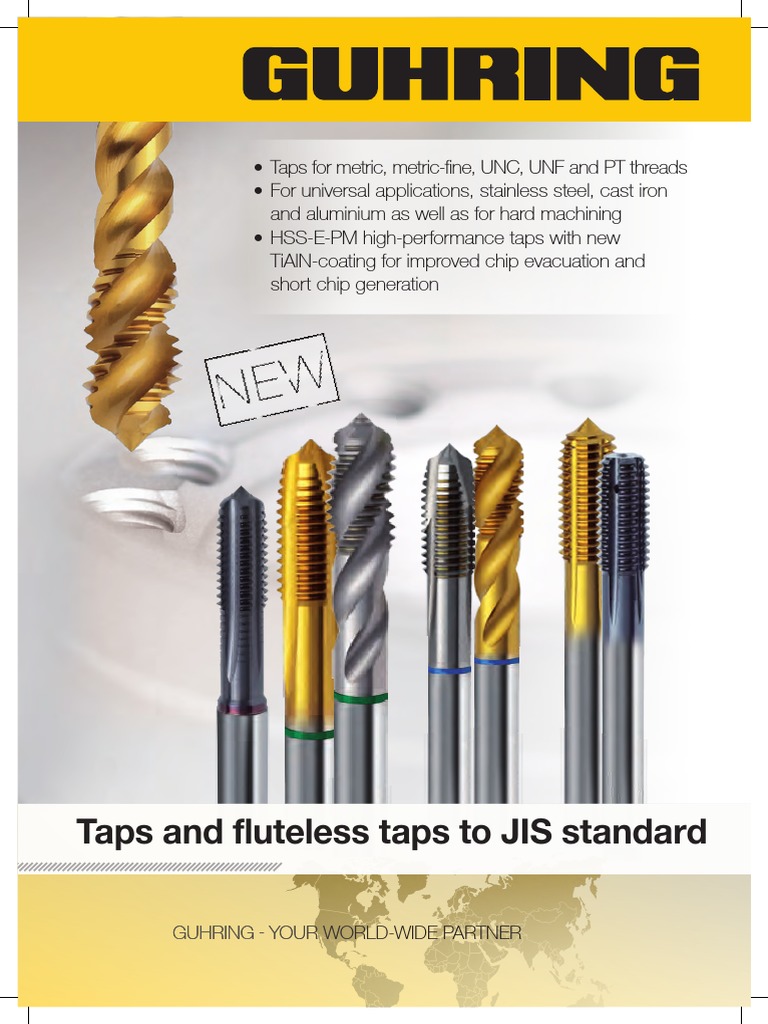 Guhring Tap Catalog 75 PDF Cast Iron Steel