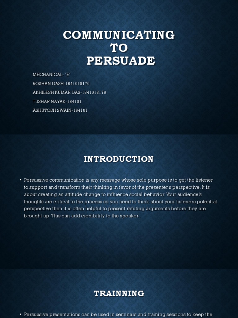 Mastering Persuasive Communication Techniques | PDF | Persuasion ...