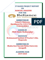 Financial Analysis of Reliance Jio Infocomm