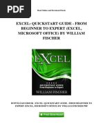 Excel Quickstart Guide From Beginner To Expert Excel Microsoft Office by William Fischer