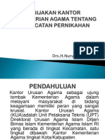 Kebijakan Kantor Kementerian Agama Tentang Pencacatan Pernikahan