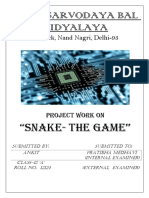 Snake Game Project - by Anurag Bhardwaj