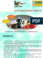 Food & Beverage Packaging Business Email List