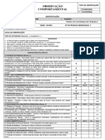 Observação de segurança no trabalho sobre atenção, EPI e postura