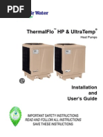 Pentair Ultra Temp Heat Pump Manual