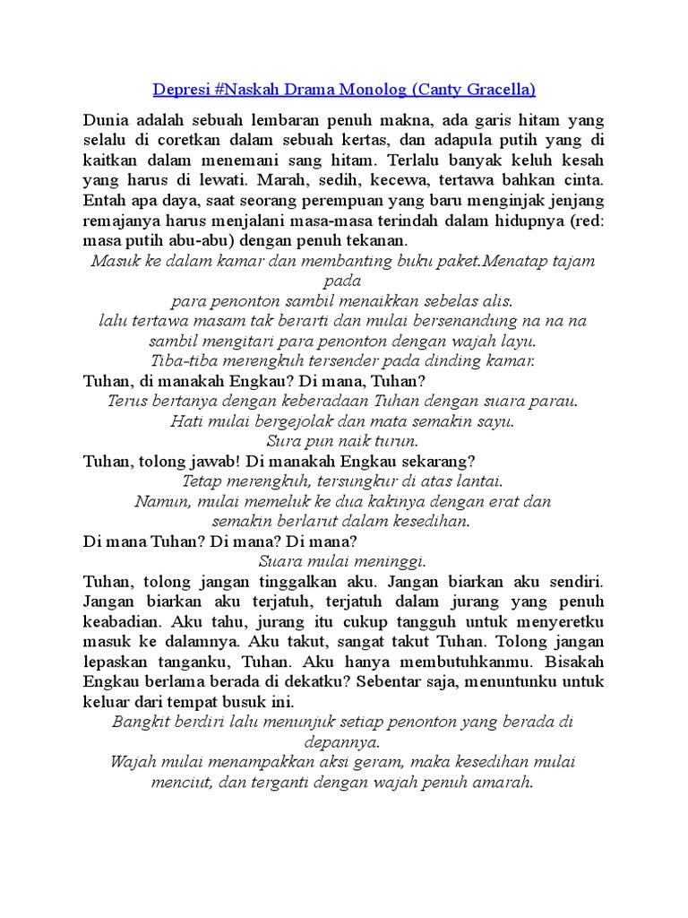 Drama Monolog Pdf