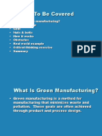 Green Manufacturing Basics